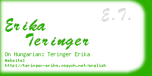erika teringer business card